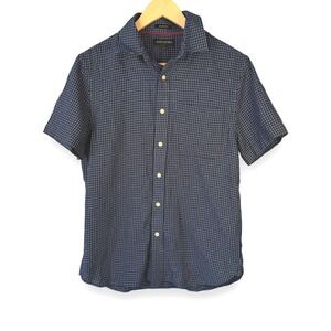 Banana Republic Men's Slim Fit Short Sleeve Button Down Shirt Navy Size S‎